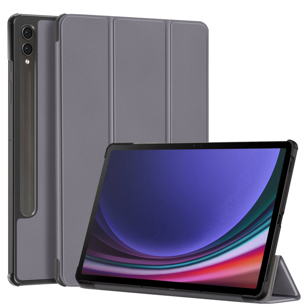 ARMOR-X Samsung Galaxy Tab S9+ S9 Plus SM-X810 / X816 / X818 shockproof case, impact protection cover. Smart Tri-Fold Stand Magnetic PU Cover. Hand free typing, drawing, video watching.