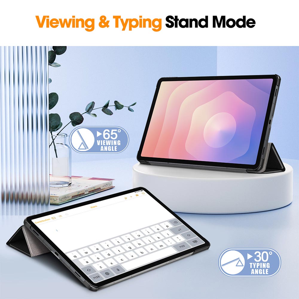 ARMOR-X Samsung Galaxy Tab S12+ S12 Plus SM-X840 / X846 Smart Tri-Fold Stand Magnetic PU Cover.