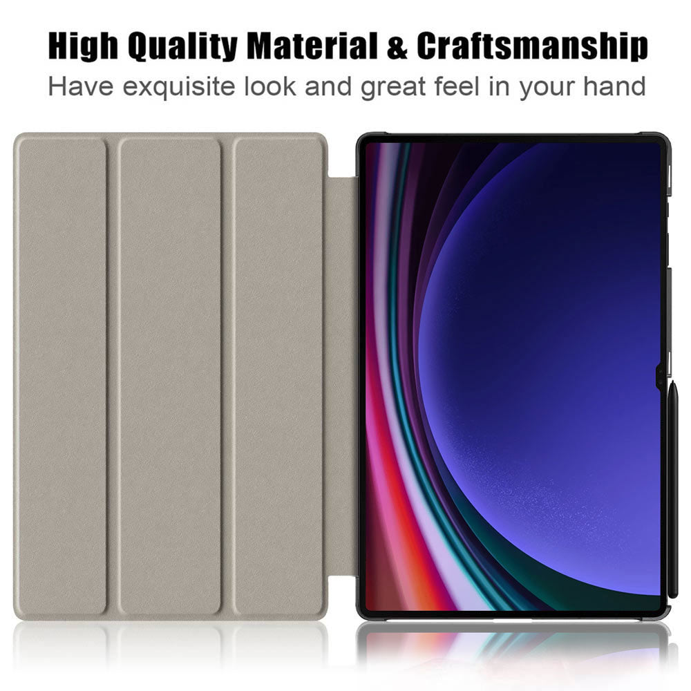 ARMOR-X Samsung Galaxy Tab S9 Ultra SM-X910 / X916 / X918 Smart Tri-Fold Stand Magnetic PU Cover. With high quality material & craftsmanship.