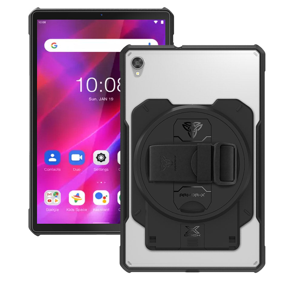 ARMOR-X Lenovo Tab K10 ( TB-X6C6F/X/L TB-X6C6NBF/X/L ) Healthcare &amp; Medical-Grade Ultra Slim 4 Corner Impact Protection Case with X-DOCK Modular Eco-System.