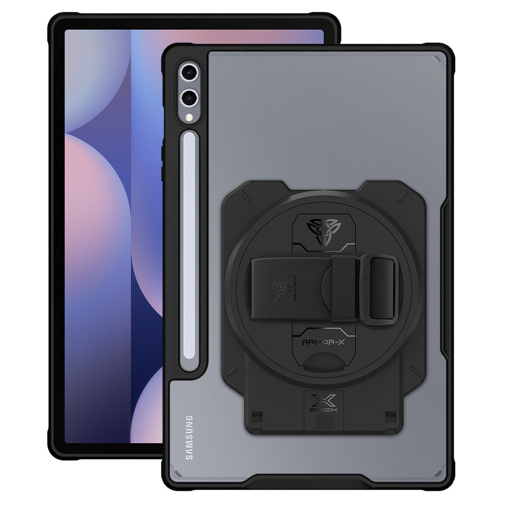 ARMOR-X Samsung Galaxy Tab S10+ S10 Plus SM-X820 / X826 / X828 Healthcare & Medical-Grade Ultra Slim 4 Corner Impact Protection Case with X-DOCK Modular Eco-System.