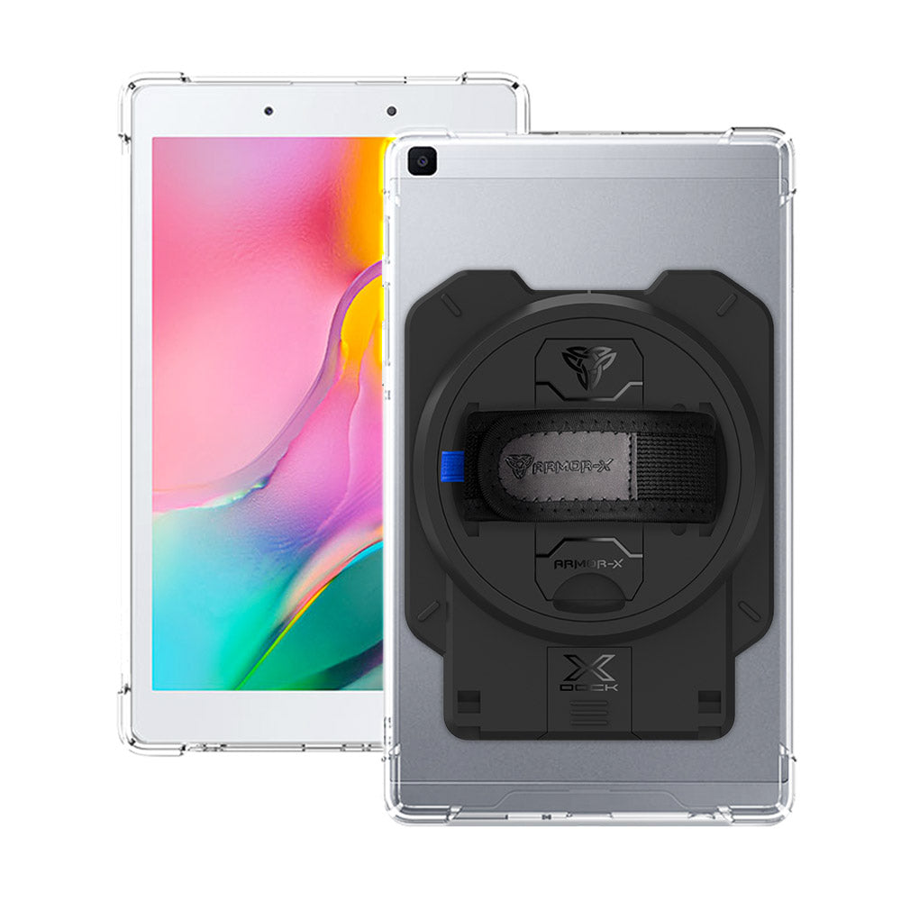 ARMOR-X Samsung Galaxy Tab A 8.0 (2019) T290 T295 ultra slim 4 corner anti-impact tablet case with X-DOCK modular eco-system.