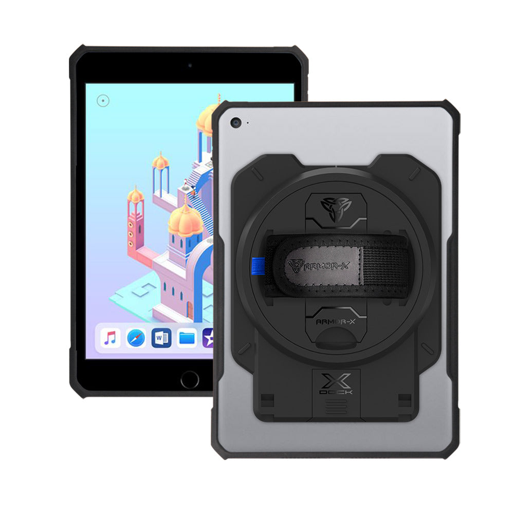 ARMOR-X iPad mini 1 / mini 2 / mini 3 ultra slim 4 corner anti-impact tablet case with X-DOCK modular eco-system.