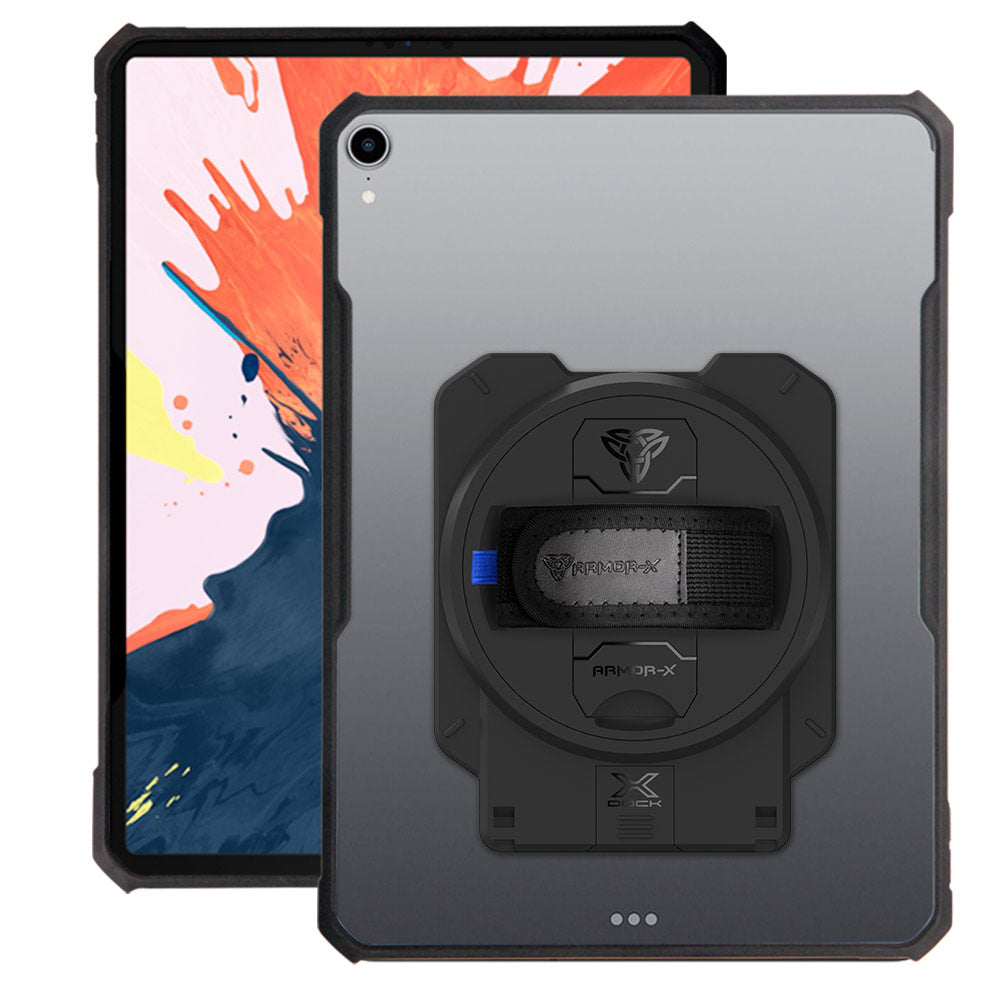 ARMOR-X iPad Pro 12.9 ( 3rd Gen. ) 2018 ultra slim 4 corner anti-impact tablet case with X-DOCK modular eco-system.