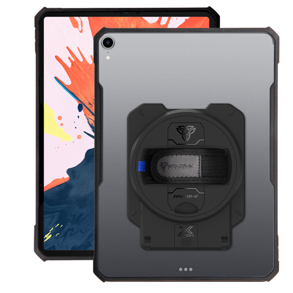 ARMOR-X iPad Air 12.9 2024 ultra slim 4 corner anti-impact tablet case with X-DOCK modular eco-system.