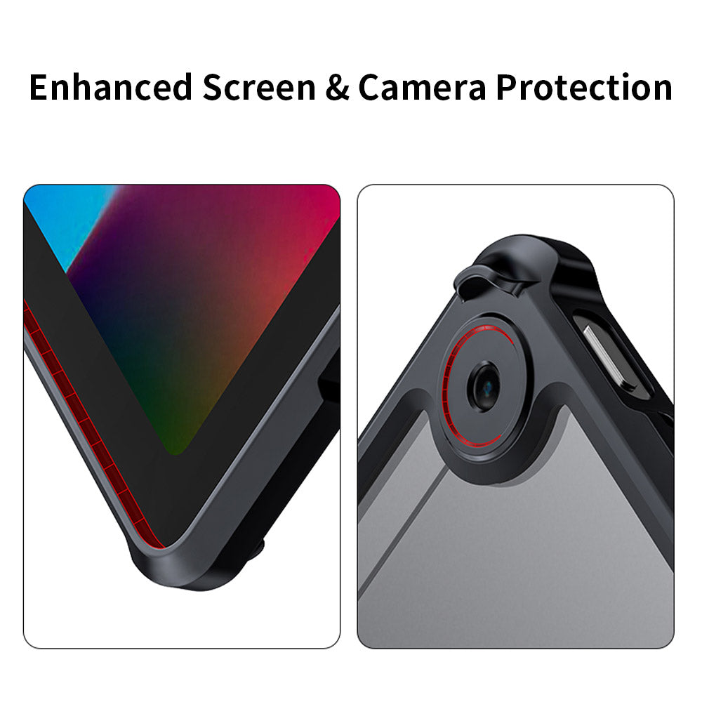 ARMOR-X OPPO Realme Pad ultra slim 4 corner shockproof case with magnetic kick-stand. Raised edges lift the screen and camera lens off the surface to prevent damaging.