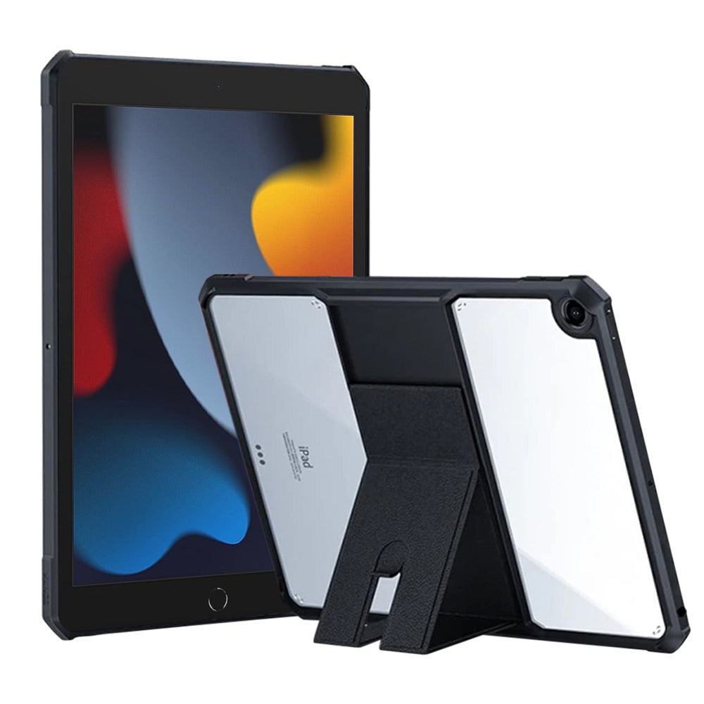 ARMOR-X iPad 10.2 (7th & 8th & 9th Gen.) 2019 / 2020 / 2021 ultra slim 4 corner shockproof case with magnetic kick-stand.