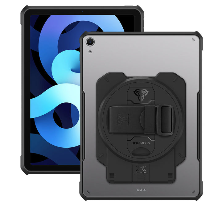 ARMOR-X iPad Air 4 2020 / iPad Air 5 2022 Healthcare &amp; Medical-Grade Ultra Slim 4 Corner Impact Protection Case with X-DOCK Modular Eco-System.