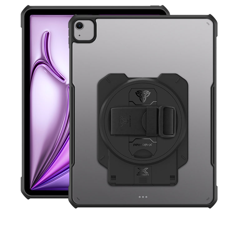 ARMOR-X iPad Air 13 (M2) / (M3) / (M4) Healthcare &amp; Medical-Grade Ultra Slim 4 Corner Impact Protection Case with X-DOCK Modular Eco-System.