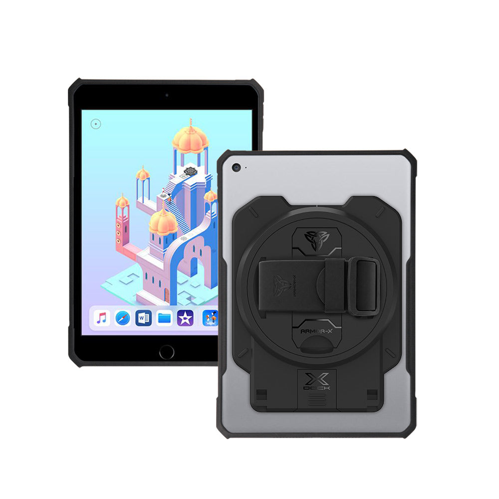 ARMOR-X iPad mini 4 / mini 5 Healthcare & Medical-Grade Ultra Slim 4 Corner Impact Protection Case with X-DOCK Modular Eco-System.