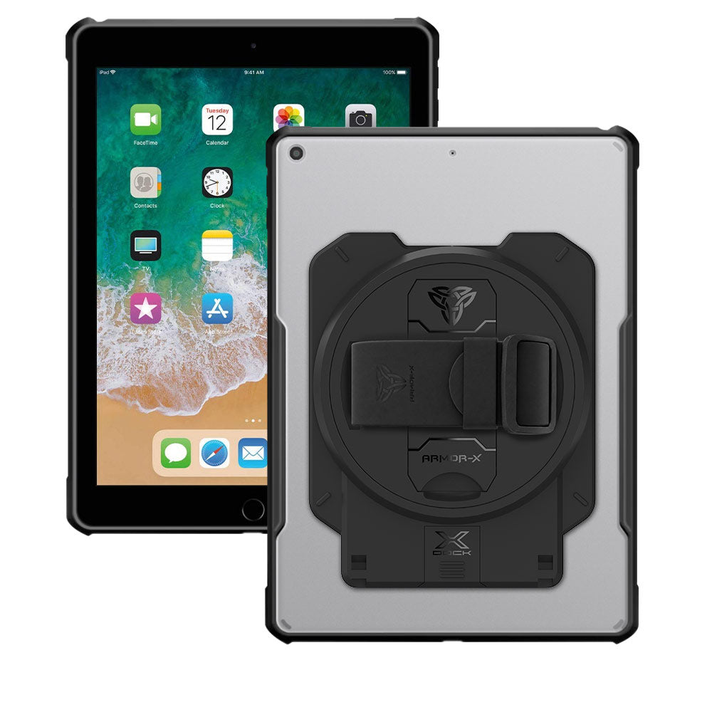 ARMOR-X iPad 9.7 ( 5th / 6th Gen. ) 2017 / 2018 Healthcare &amp; Medical-Grade Ultra Slim 4 Corner Impact Protection Case with X-DOCK Modular Eco-System.