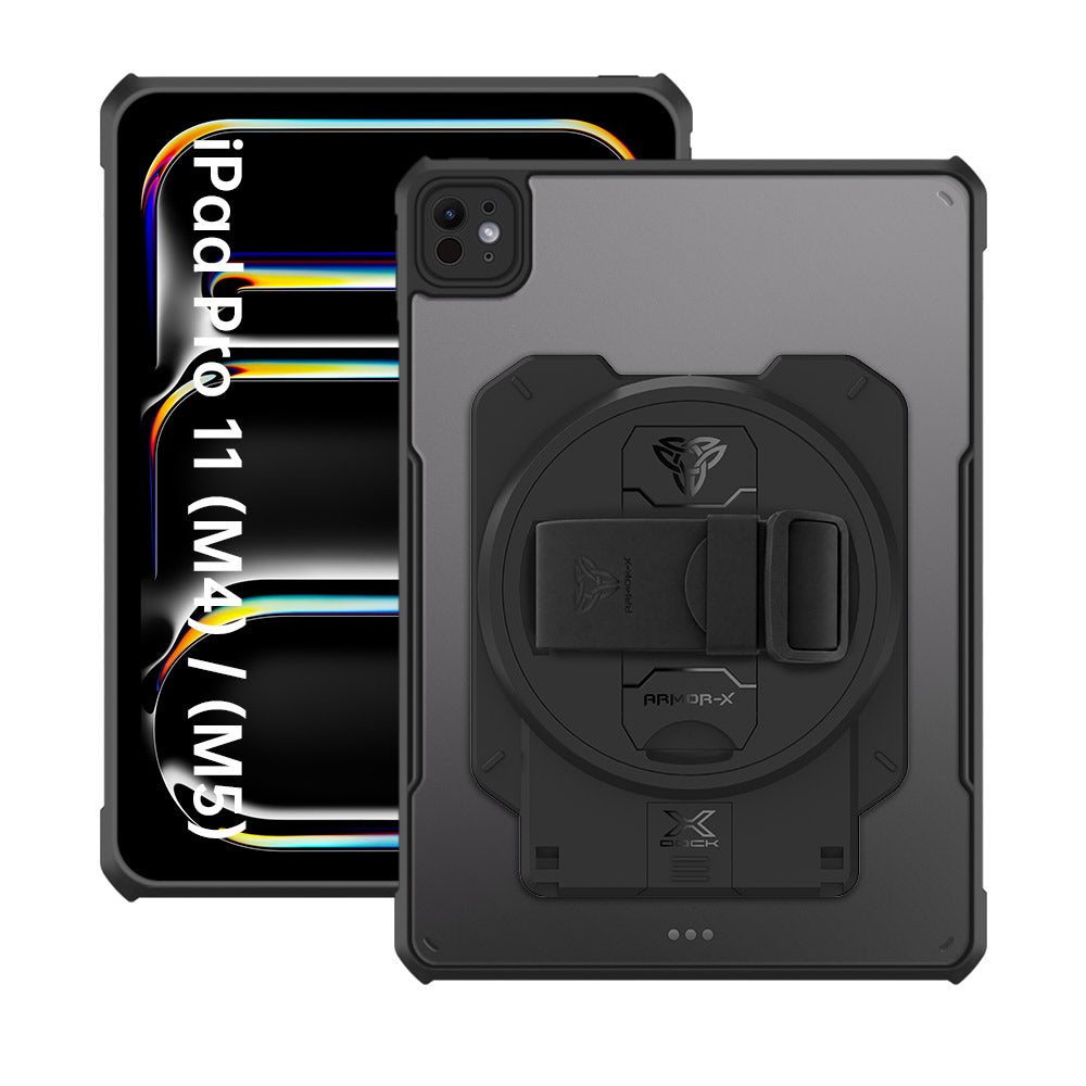 ARMOR-X iPad Pro 11 (M4) / (M5) Healthcare &amp; Medical-Grade Ultra Slim 4 Corner Impact Protection Case with X-DOCK Modular Eco-System.