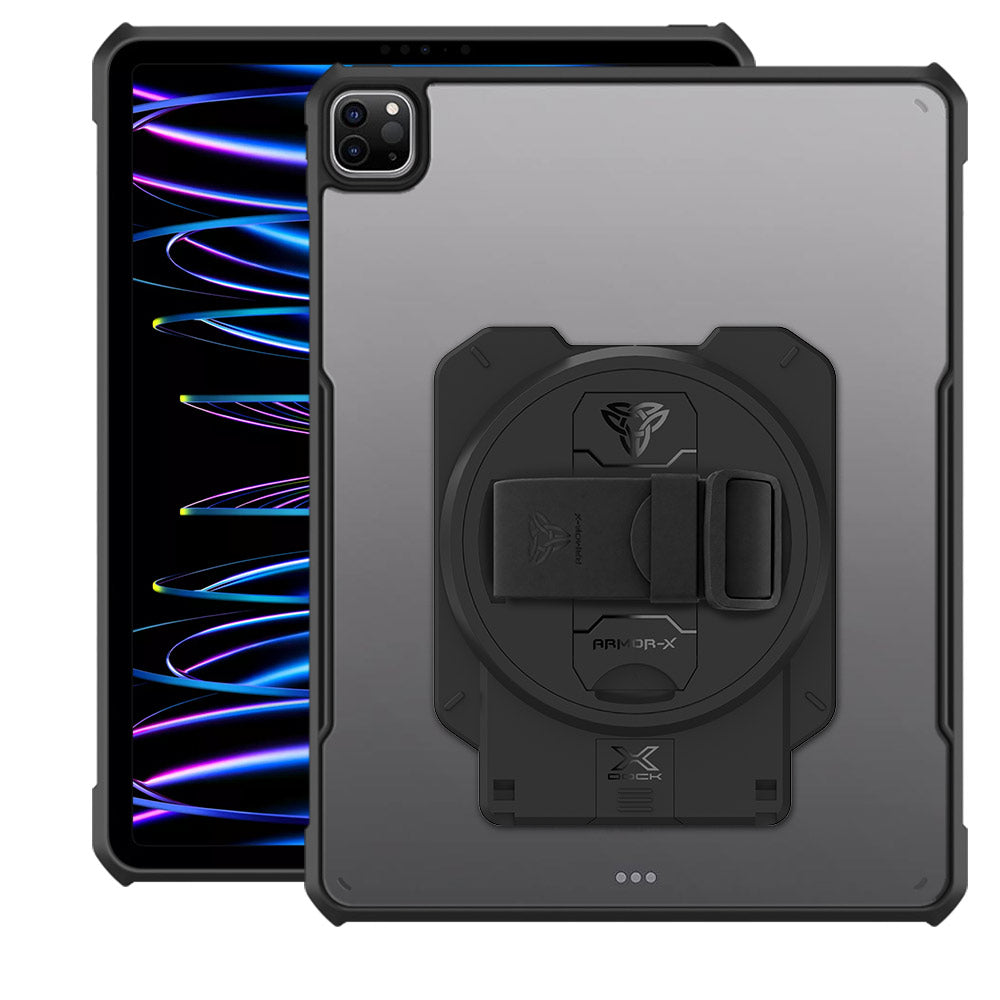 ARMOR-X iPad Pro 12.9 ( 3rd / 4th / 5th / 6th Gen. ) 2018 / 2020 / 2021 / 2022 Healthcare &amp; Medical-Grade Ultra Slim 4 Corner Impact Protection Case with X-DOCK Modular Eco-System.