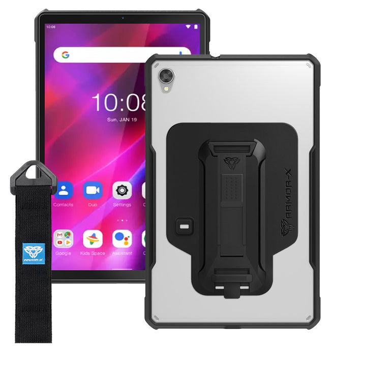 DXS-LN-K10 | Lenovo Tab K10 ( TB-X6C6F/X/L TB-X6C6NBF/X/L ) | Ultra slim 4 corner Anti-impact tablet case with hand strap kick-stand & X-Mount