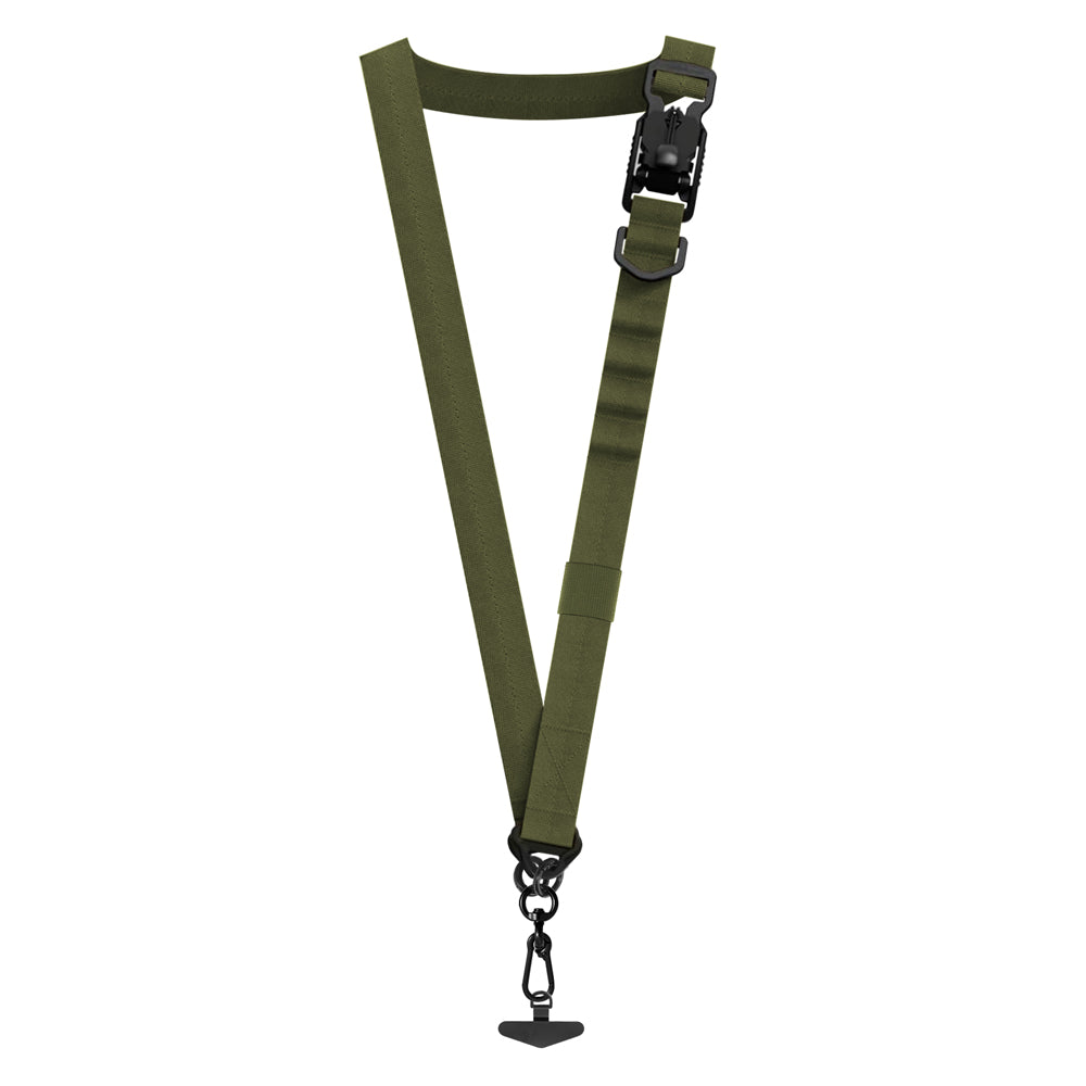 ARMOR-X Universal Shoulder Strap Phone Lanyard. Designed with additional loop, this lanyard does more than carry your phone. Easily attach earphones, AirTags, keys, sunglasses, or cards—freeing up your pockets while keeping everything organized and within easy reach.