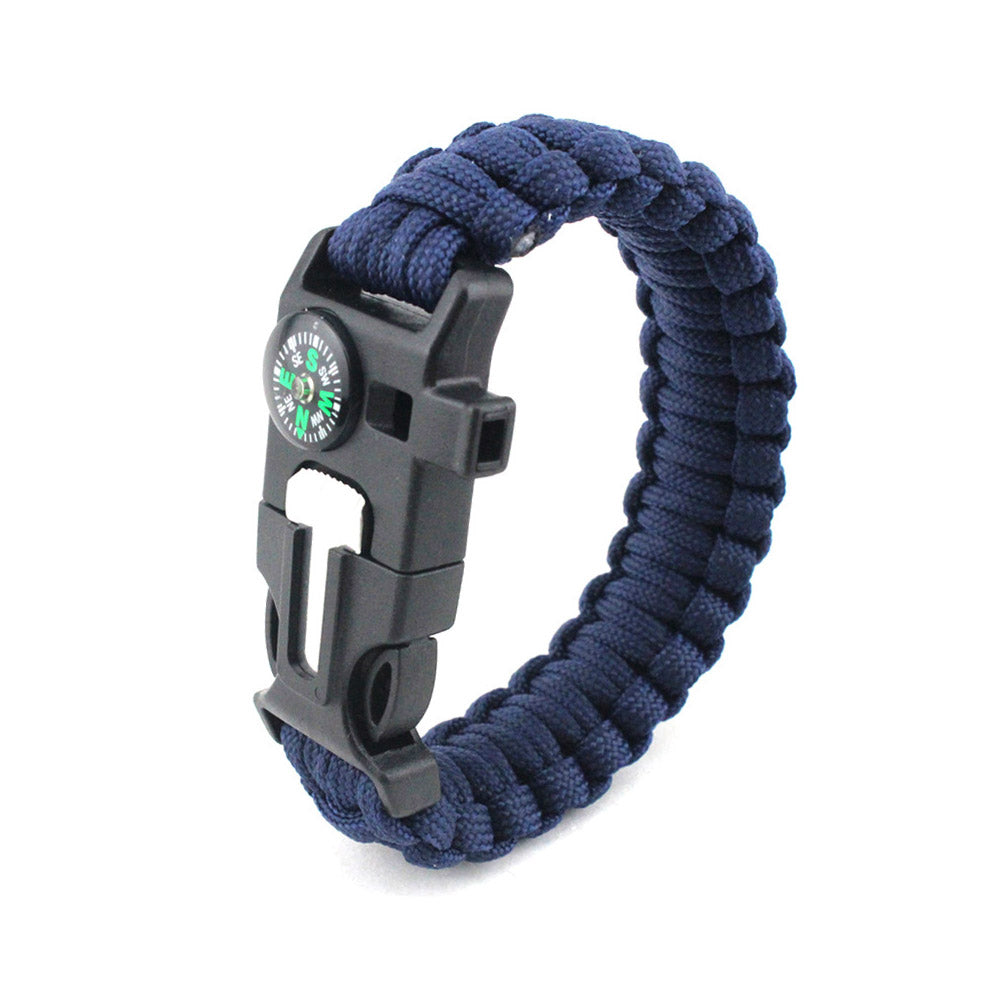 EDC SB01 ARMOR X survival paracord bracelets for outdoor adventure first aid embedded compass fire starter knife whistle emergency survival gear kit Navy 1