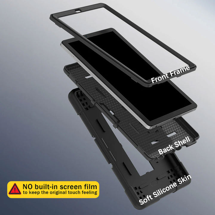 ARMOR-X Lenovo Tab K9 / Lenovo Tab One TB305 shockproof case, impact protection cover with kick stand. Ultra 3 layers impact resistant design.