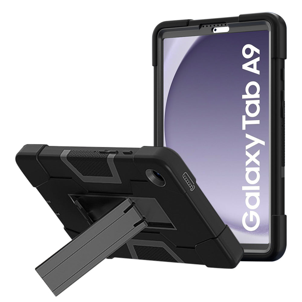ARMOR-X Samsung Galaxy Tab A9 SM-X110 / SM-X115 shockproof case, impact protection cover. Rugged case with kick stand.