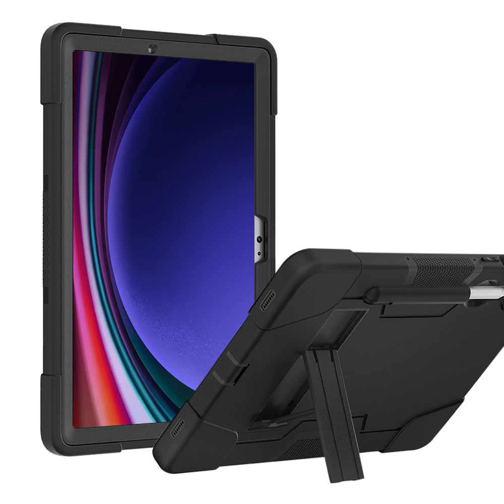 ARMOR-X Samsung Galaxy Tab S9 SM-X710 / X716 shockproof case, impact protection cover. Rugged case with kick stand.