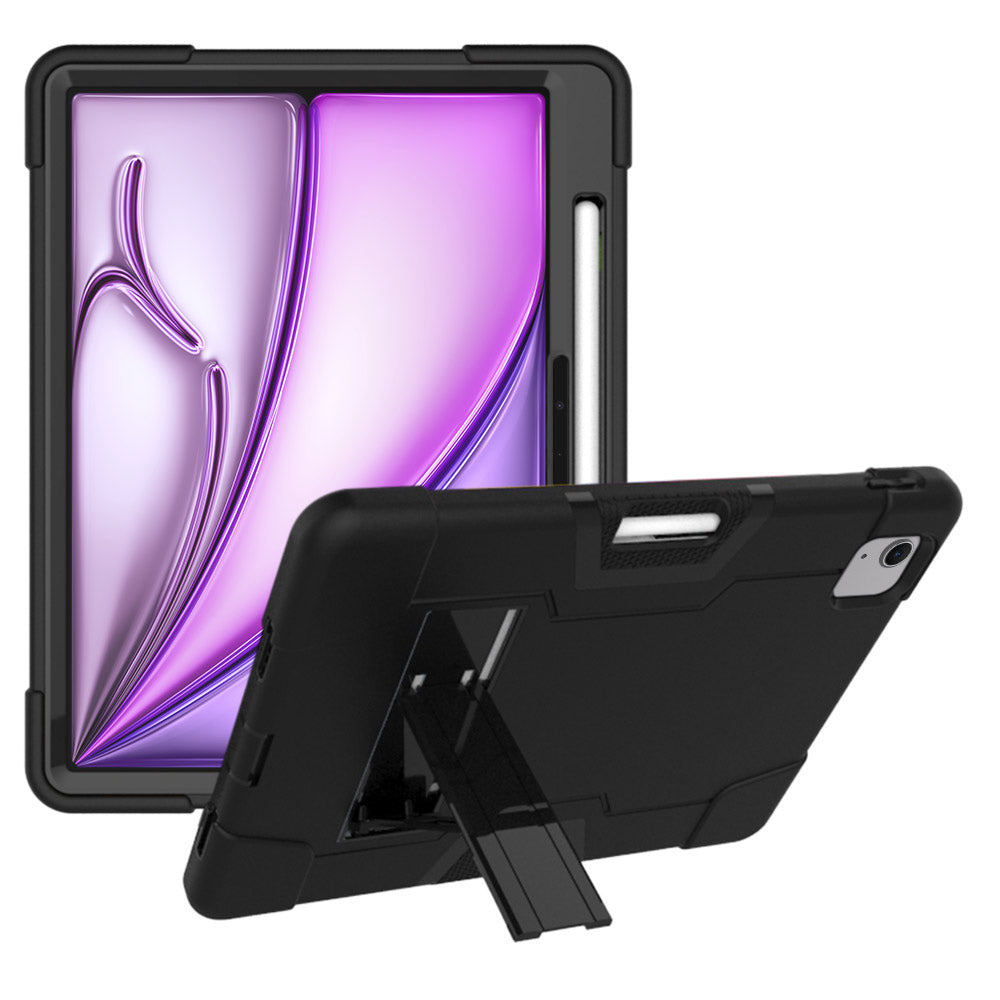 ARMOR-X iPad Air 13 ( M2 ) shockproof case, impact protection cover. Rugged case with kick stand.
