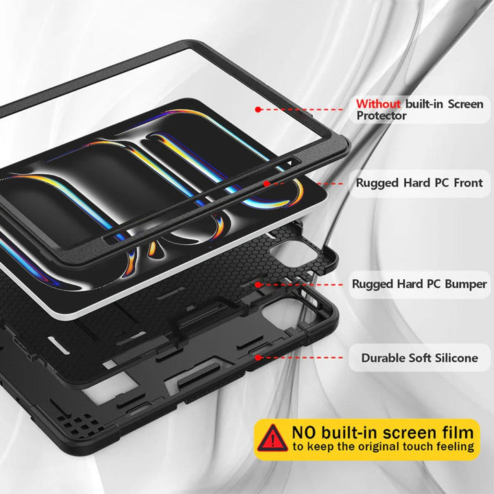 ARMOR-X iPad Pro 11 ( M4 ) shockproof case. Upgraded 3-in-1 shockproof design.