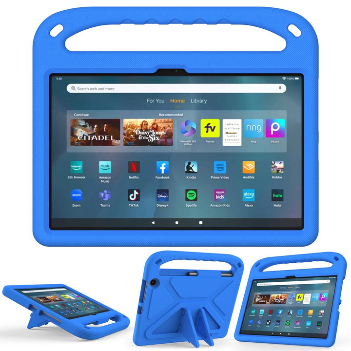 EVN-AZ-FRMX11 | Amazon Fire Max 11 | Durable shockproof protective case w/ handle grip and kick-stand