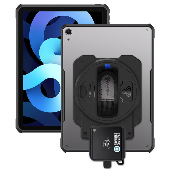 EX2-DAN-iPad-A4 | iPad Air 4 2020 / iPad Air 5 2022 | Ultra Slim 4 Corner Anti-Impact Tablet Case With AnywhereCommerce Walker C3X Credit Card Reader Holder Supports Apple Pencil 2 Wireless Charging