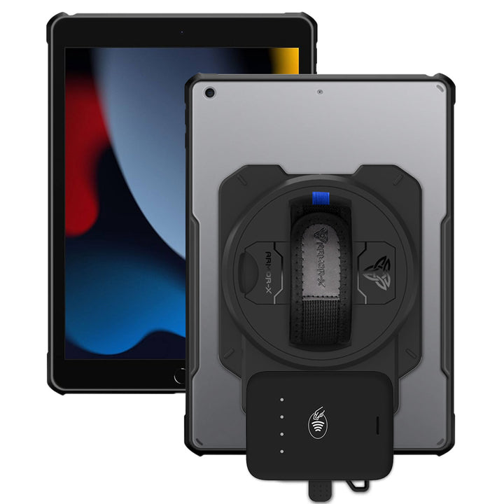 EX2-DAN-iPad-N3 | iPad 10.2 (7th & 8th & 9th Gen.) 2019 / 2020 / 2021 | Ultra Slim 4 Corner Anti-Impact Tablet Case With Adyen NYC1 Card Reader Holder