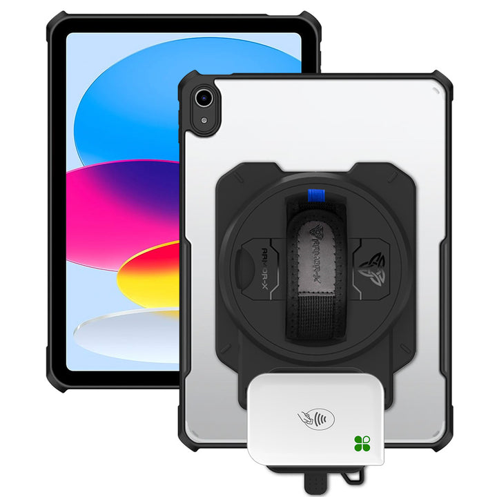 EX2-DAN-iPad-N5 | iPad 11-Inch (11th Gen / A16) | Ultra Slim 4 Corner Anti-Impact Tablet Case With Clover Go Card Reader Holder