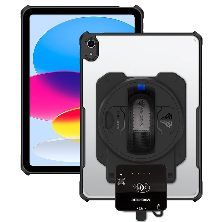 EX2-DAN-iPad-N5 | iPad 11-Inch (11th Gen / A16) | Ultra Slim 4 Corner Anti-Impact Tablet Case With Magtek DynaFlex II Go Card Reader Holder