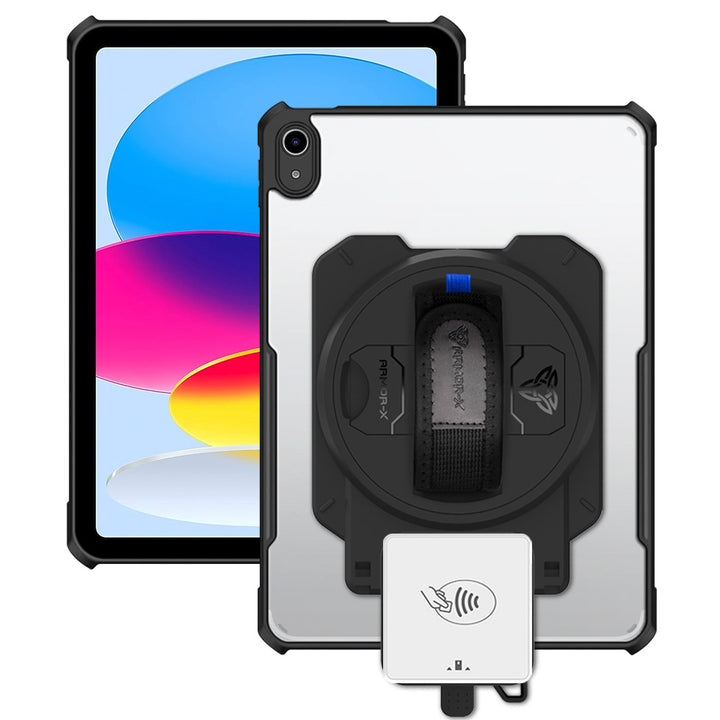 EX2-DAN-iPad-N5 | iPad 10.9 (10th Gen.) | Ultra Slim 4 Corner Anti-Impact Tablet Case With Payanywhere 3-in-1 Credit Card Reader Holder