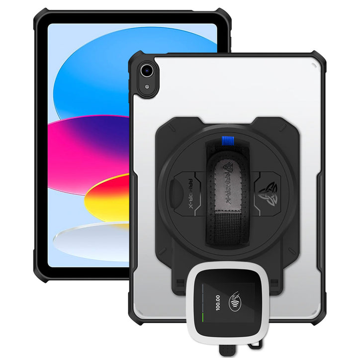 EX2-DAN-iPad-N5 | iPad 10.9 (10th Gen.) | Ultra Slim 4 Corner Anti-Impact Tablet Case With Revolut Card Reader Holder