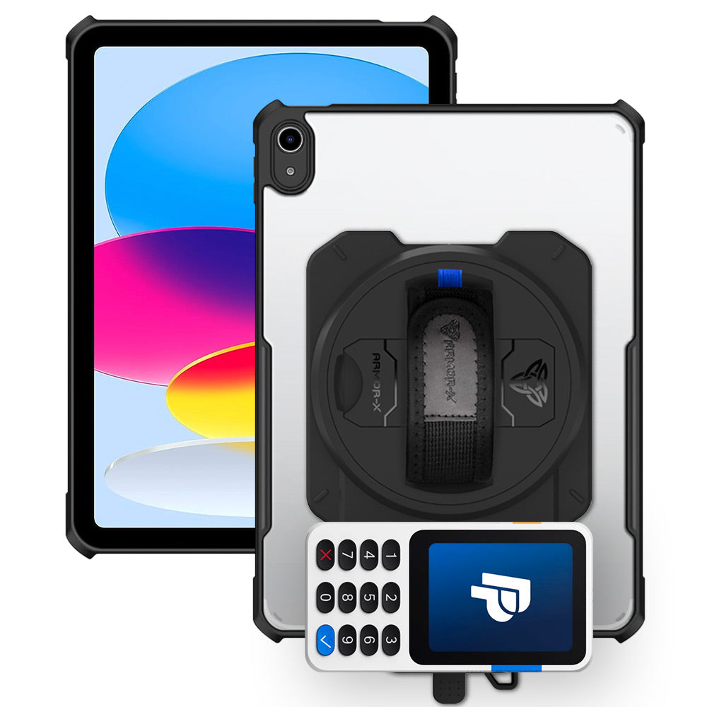 EX2-DAN-iPad-N5 | iPad 11-Inch (11th Gen / A16) | Ultra Slim 4 Corner Anti-Impact Tablet Case With PayPal Reader Zettle V3 Holder