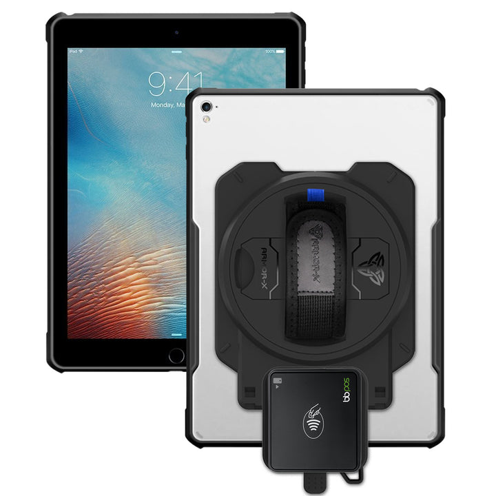 EX2-DAN-iPad-PR1 | iPad Air 2 | Ultra Slim 4 Corner Anti-Impact Tablet Case With BBPOS Chipper 3X Card Reader Holder