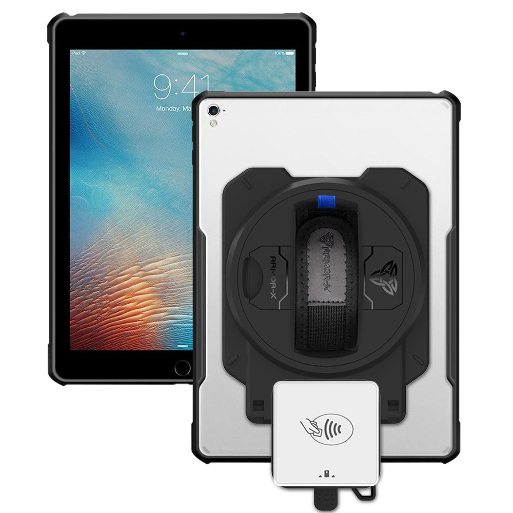 EX2-DAN-iPad-PR1 | iPad Air 2 | Ultra Slim 4 Corner Anti-Impact Tablet Case With Payanywhere 3-in-1 Credit Card Reader Holder