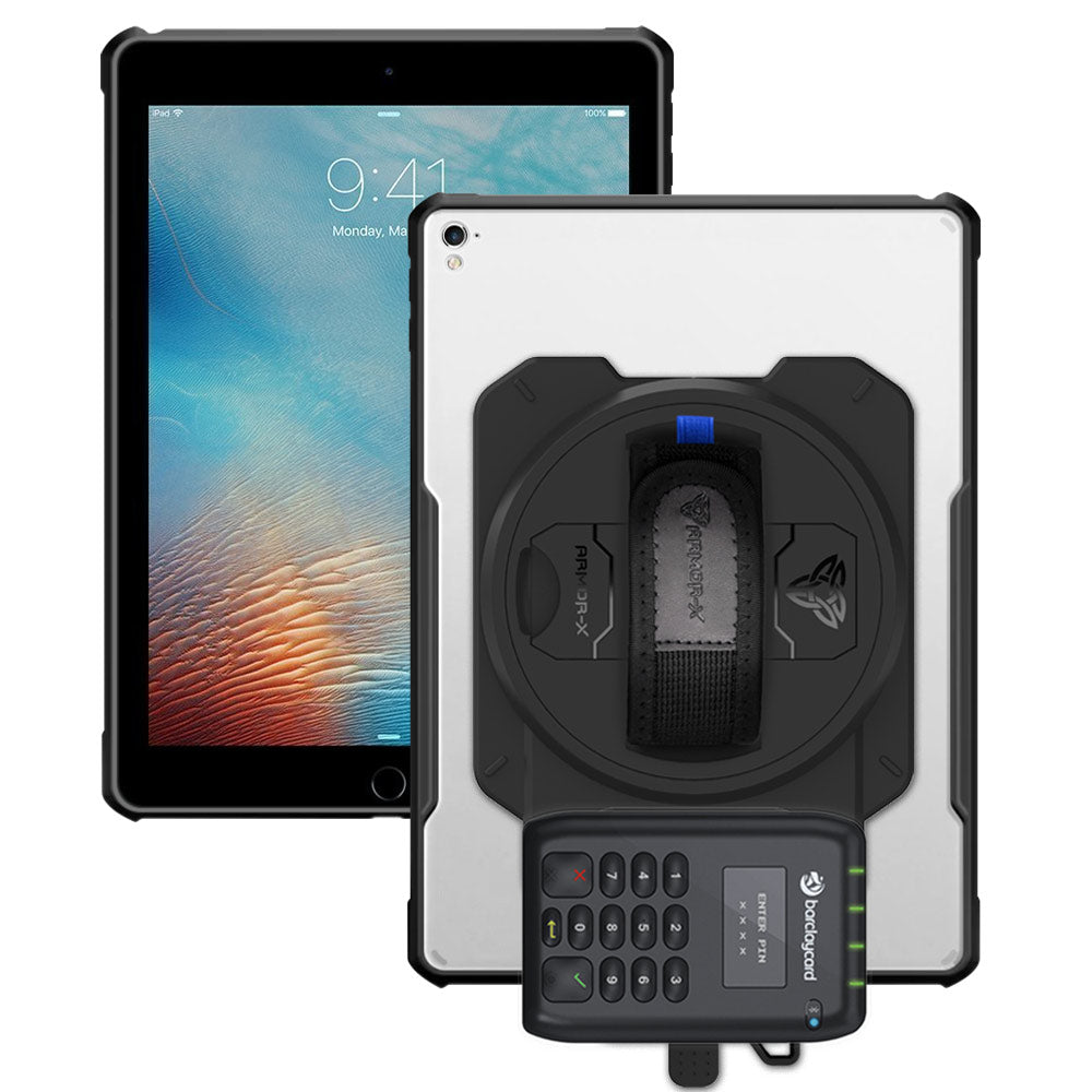 EX2-DAN-iPad-PR1 | iPad Pro 9.7 2016 | Ultra Slim 4 Corner Anti-Impact Tablet Case With Barclaycard Card Reader Holder