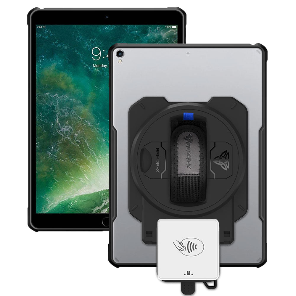 EX2-DAN-iPad-PR3 | iPad Pro 10.5 2017 | Ultra Slim 4 Corner Anti-Impact Tablet Case With Payanywhere 3-in-1 Credit Card Reader Holder