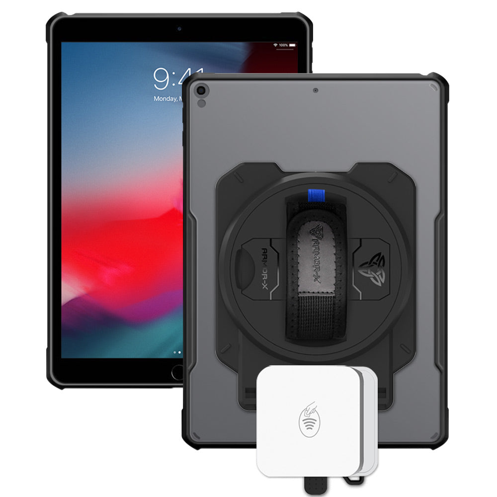 EX2-DAN-iPad-PR3 | iPad Air (3rd Gen.) 2019 | Ultra Slim 4 Corner Anti-Impact Tablet Case With Stripe Reader M2 Card Reader Holder