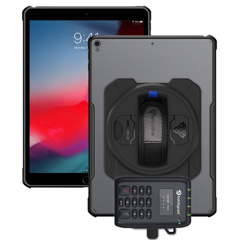EX2-DAN-iPad-PR3 | iPad Air (3rd Gen.) 2019 | Ultra Slim 4 Corner Anti-Impact Tablet Case With Barclaycard Card Reader Holder