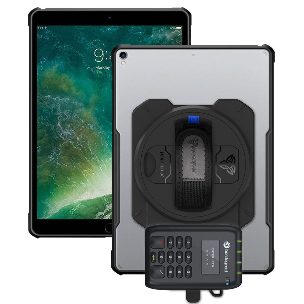EX2-DAN-iPad-PR3 | iPad Pro 10.5 2017 | Ultra Slim 4 Corner Anti-Impact Tablet Case With Barclaycard Card Reader Holder