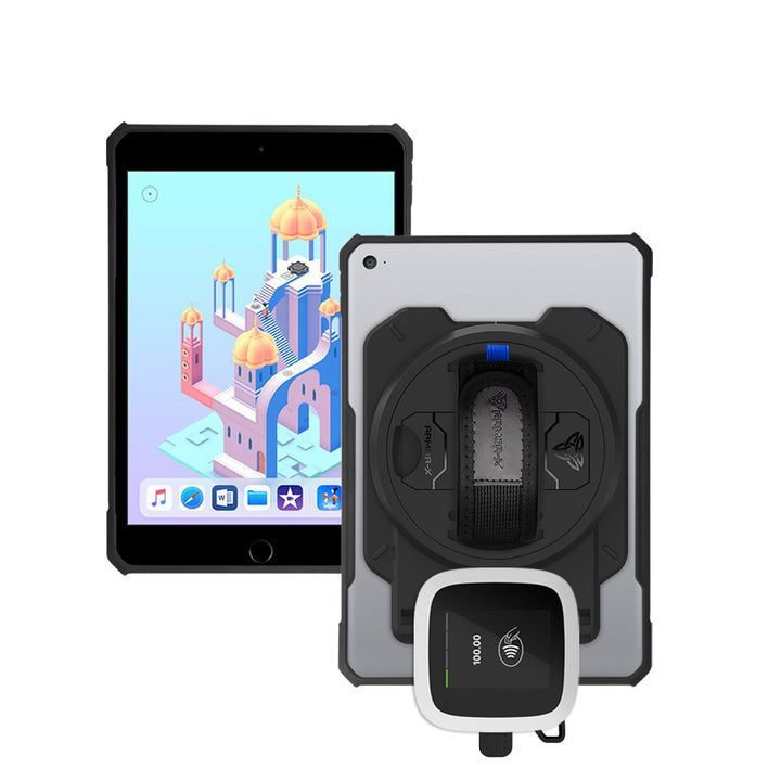 EX2-DAN-ipad-M3 | iPad mini 3 / mini 2 / mini 1 | Ultra Slim 4 Corner Anti-Impact Tablet Case With Revolut Card Reader Holder