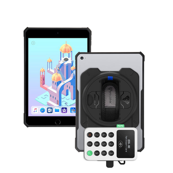 EX2-DAN-ipad-M3 | iPad mini 3 / mini 2 / mini 1 | Ultra Slim 4 Corner Anti-Impact Tablet Case With Zettle Card Reader 2 Holder