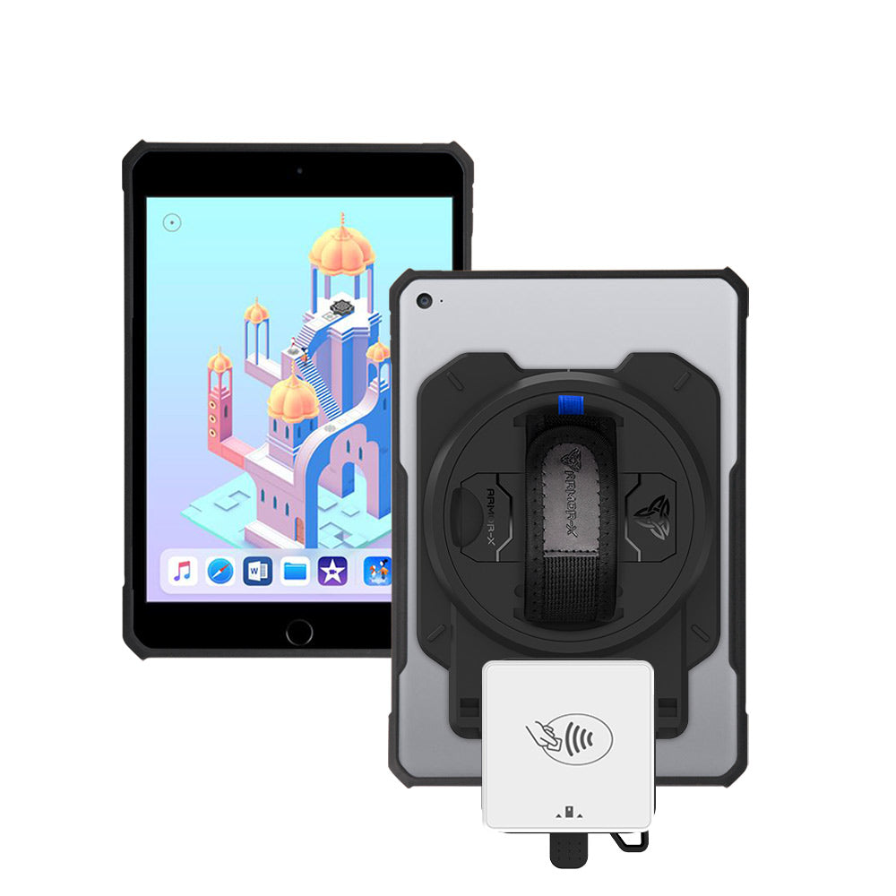 EX2-DAN-ipad-M5 | iPad mini 5 / mini 4 | Ultra Slim 4 Corner Anti-Impact Tablet Case With Payanywhere 3-in-1 Credit Card Reader Holder