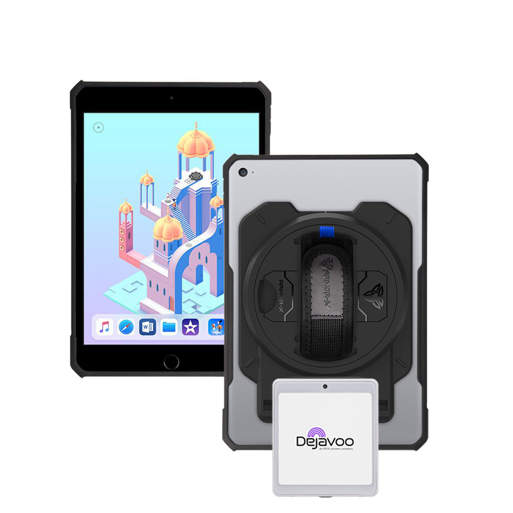 EX2-DAN-ipad-M5 | iPad mini 5 / mini 4 | Ultra Slim 4 Corner Anti-Impact Tablet Case With DEJAVOO P12 MPOS PIN PAD Card Reader Holder