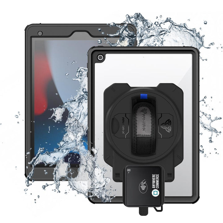 EX2-MAN-A10S | iPad 10.2 (7th & 8th & 9th Gen.) 2019 / 2020 / 2021 | IP68 Waterproof, Shock & Dust Proof Case With AnywhereCommerce Walker C3X Credit Card Reader Holder