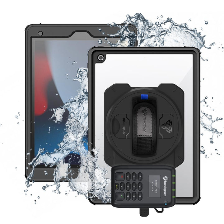 EX2-MAN-A10S | iPad 10.2 (7th & 8th & 9th Gen.) 2019 / 2020 / 2021 | IP68 Waterproof, Shock & Dust Proof Case With Barclaycard Card Reader Holder