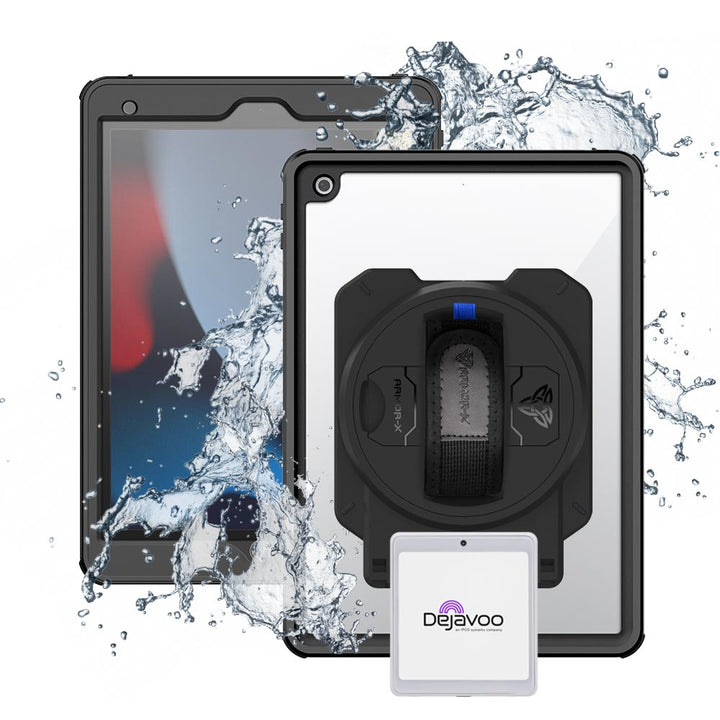 EX2-MAN-A10S | iPad 10.2 (7th &amp; 8th &amp; 9th Gen.) 2019 / 2020 / 2021 | IP68 Waterproof, Shock &amp; Dust Proof Case With dejavoo P12 mPOS PIN Pad
