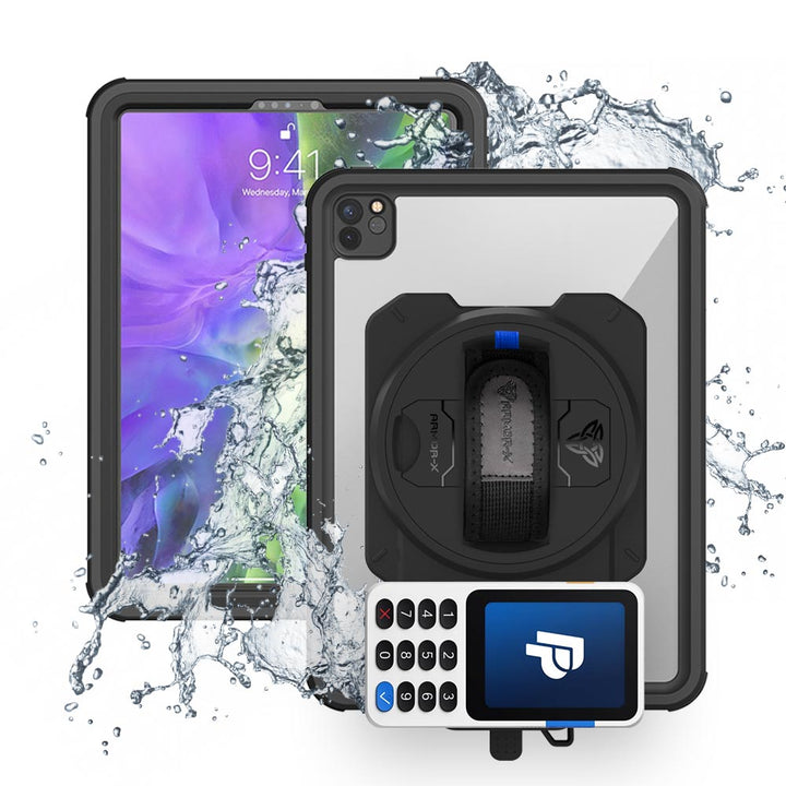 EX2-MAN-A12S | iPad Pro 11 ( 2nd Gen ) 2020 | IP68 Waterproof, Shock & Dust Proof Case With PayPal Zettle Card Reader V3 Holder
