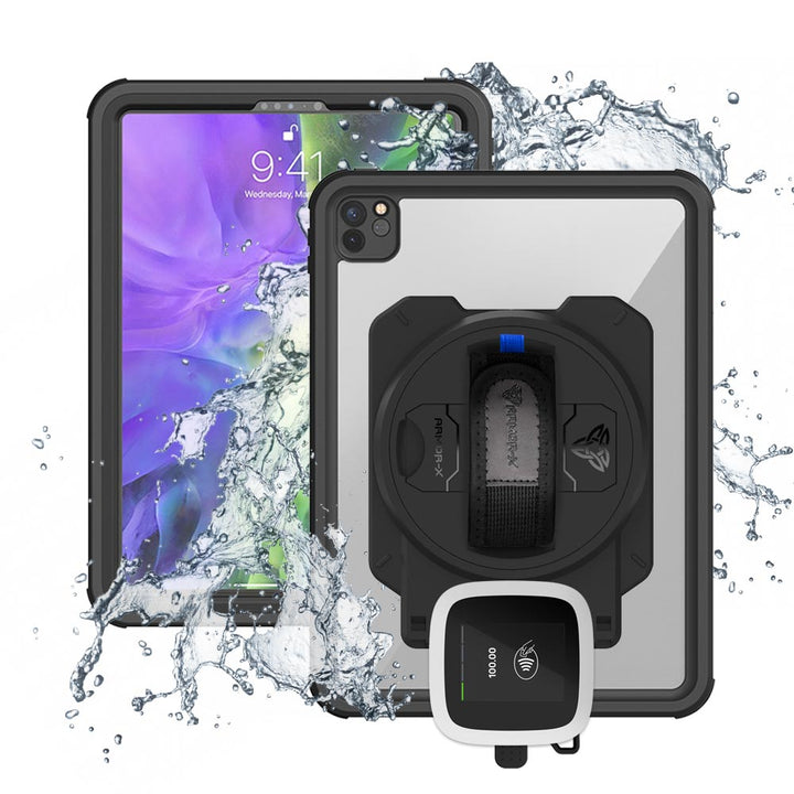 EX2-MAN-A12S | iPad Pro 11 ( 2nd Gen ) 2020 | IP68 Waterproof, Shock & Dust Proof Case With Revolut Card Reader Holder