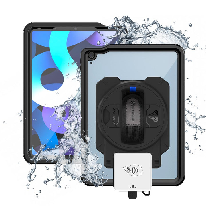 EX2-MAN-A14S | iPad Air 4 2020 / Air 5 2022 | IP68 Waterproof, Shock & Dust Proof Case With Payanywhere 3-in-1 Credit Card Reader Holder